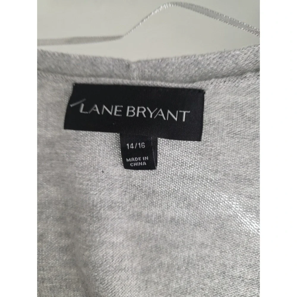 Lane Bryant Cardigan Bell Sleeves Sweater Gray  Women's 14/16 - Picture 5 of 7